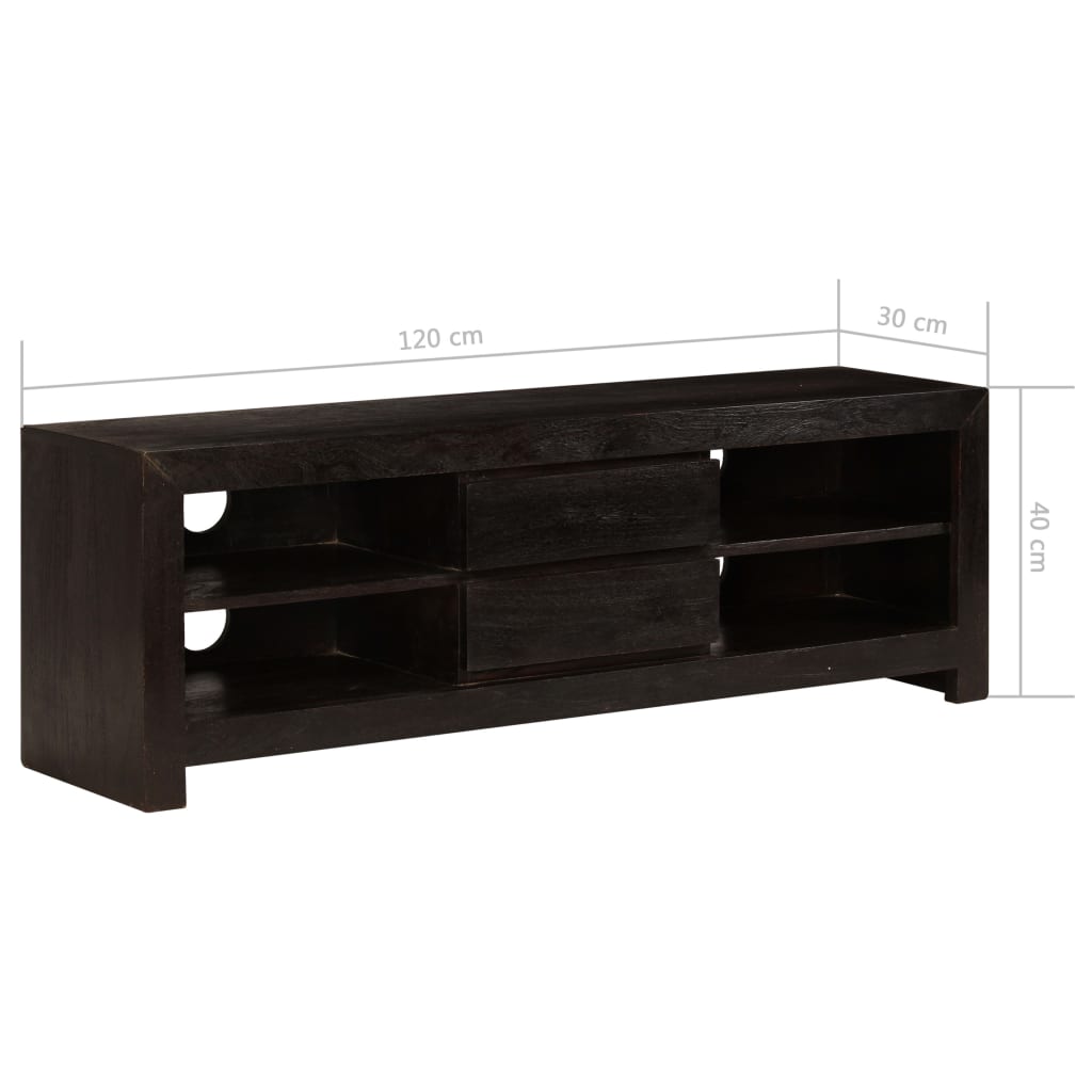 Tv Cabinet Solid Acacia Wood 120X30X40 Cm