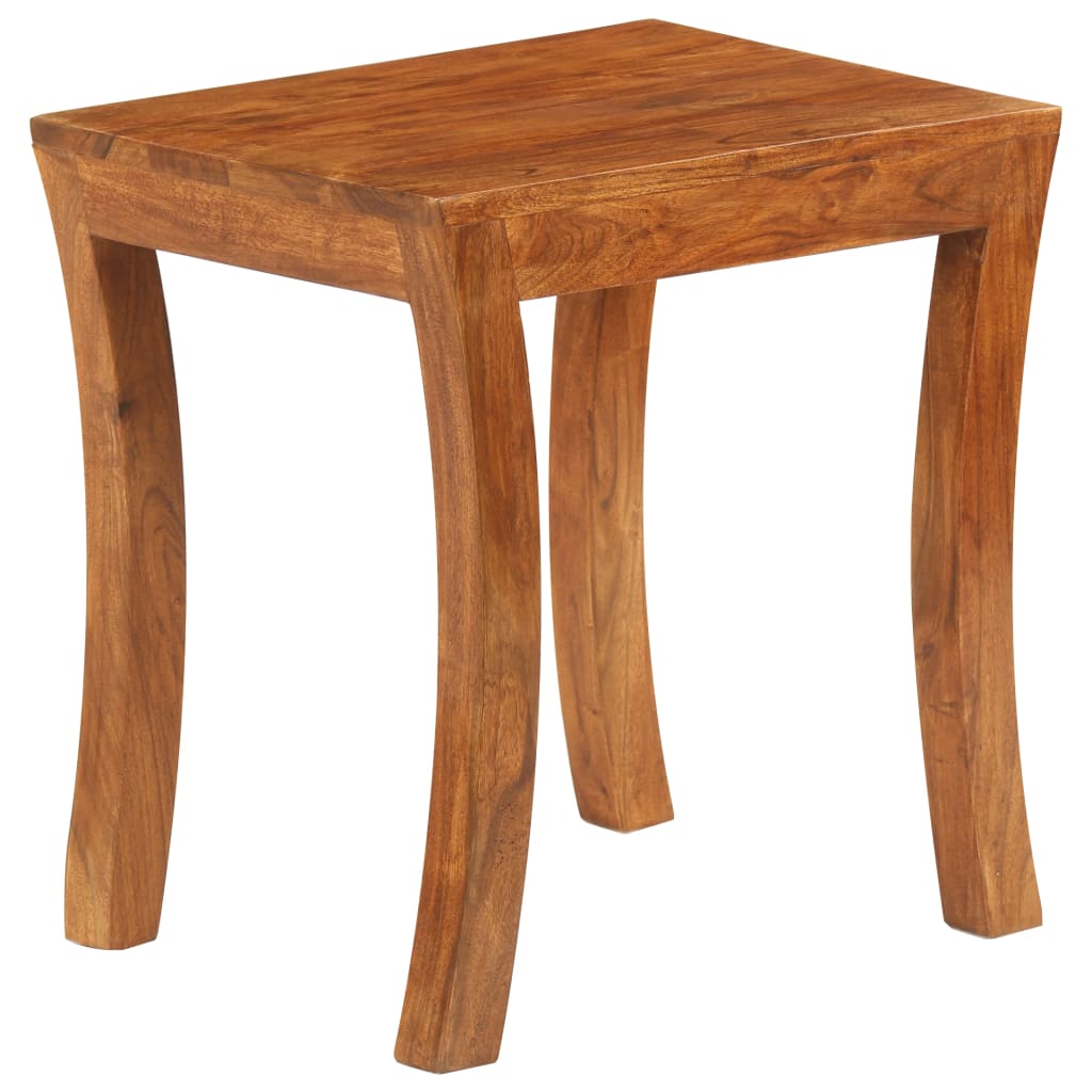 Nesting Table Set 3 Pieces Solid Acacia Wood 50X35X50 Cm Brown