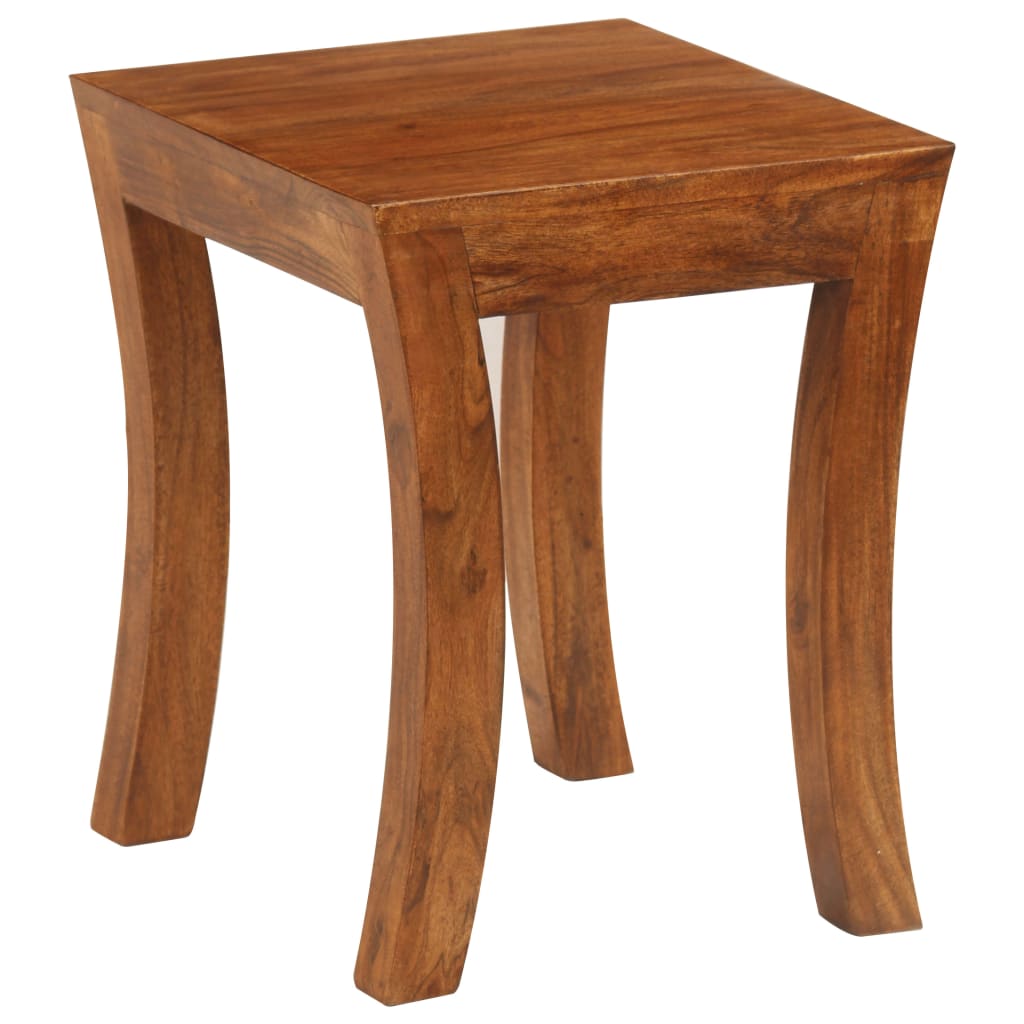 Nesting Table Set 3 Pieces Solid Acacia Wood 50X35X50 Cm Brown