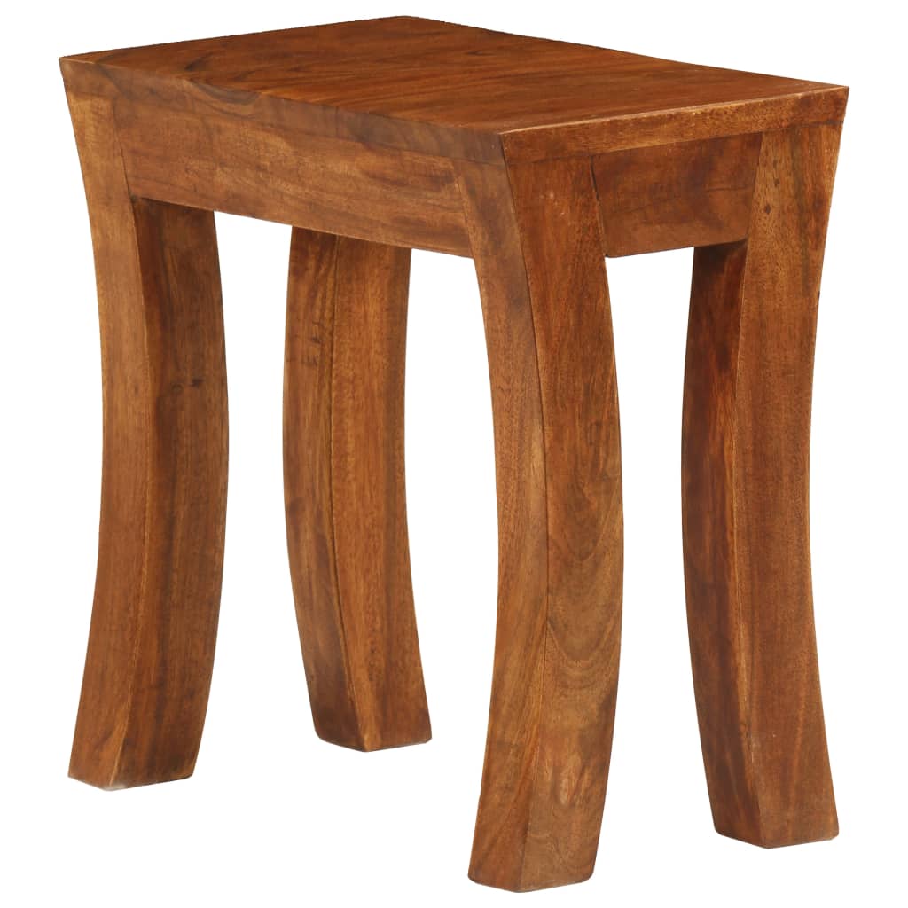 Nesting Table Set 3 Pieces Solid Acacia Wood 50X35X50 Cm Brown