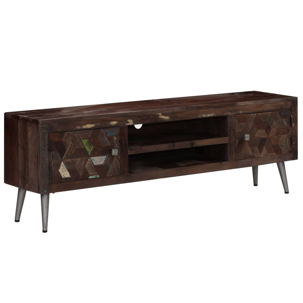 Tv Cabinet Solid Reclaimed Wood 140X30X45 Cm