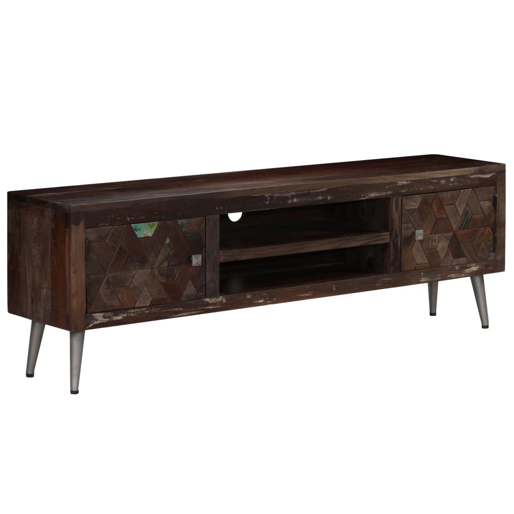 Tv Cabinet Solid Reclaimed Wood 140X30X45 Cm