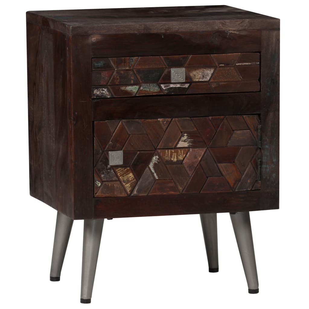Bedside Cabinet Solid Reclaimed Wood 40X30X50 Cm