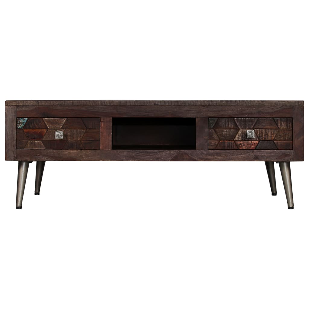 Coffee Table Solid Reclaimed Wood 100X60X35 Cm