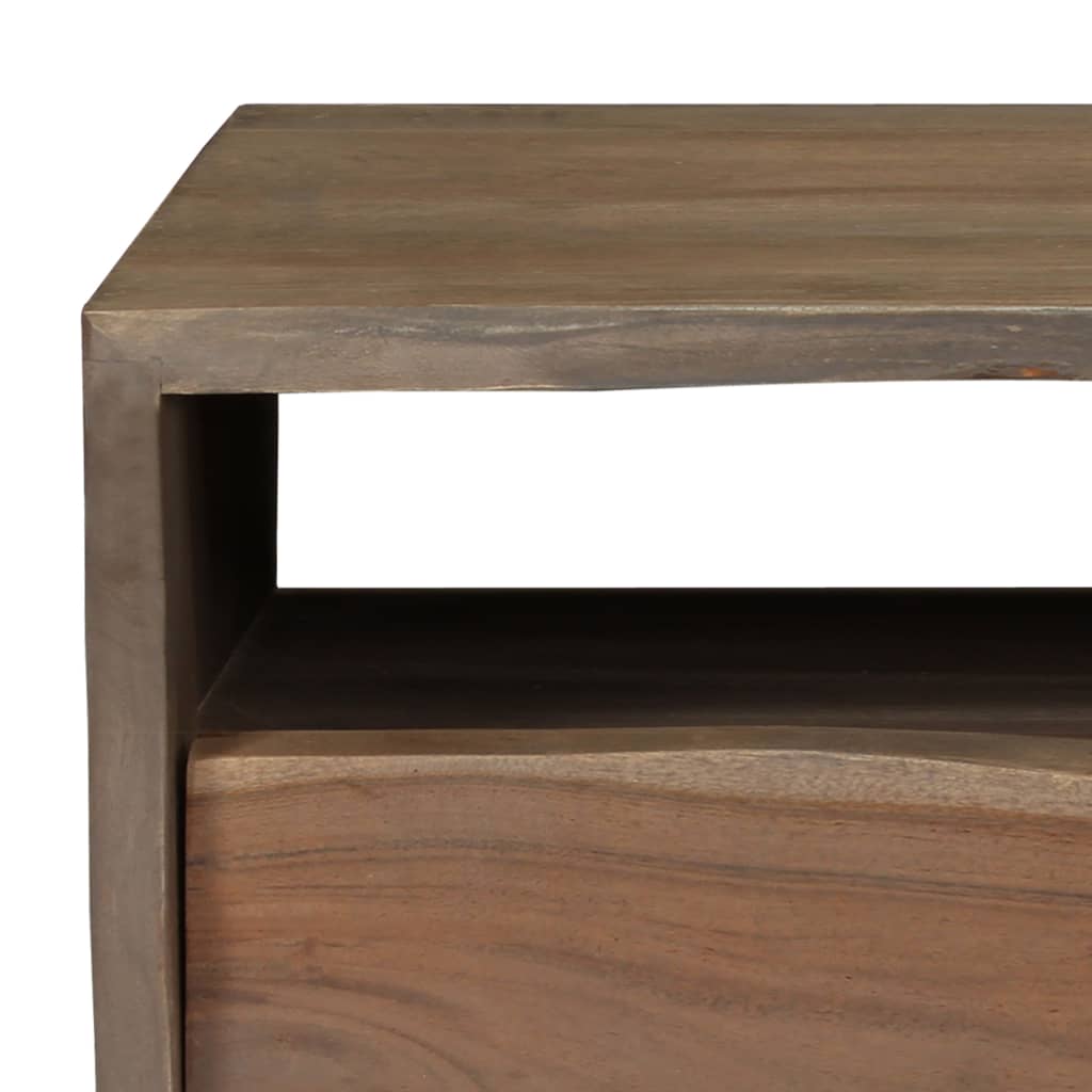 Coffee Table Solid Acacia Wood Live Edges 90X50X40 Cm