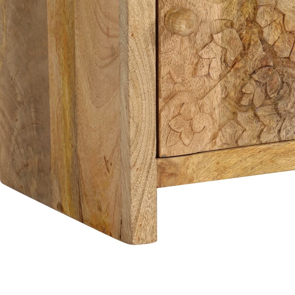 Bedside Table Solid Mango Wood 40X30X50 Cm