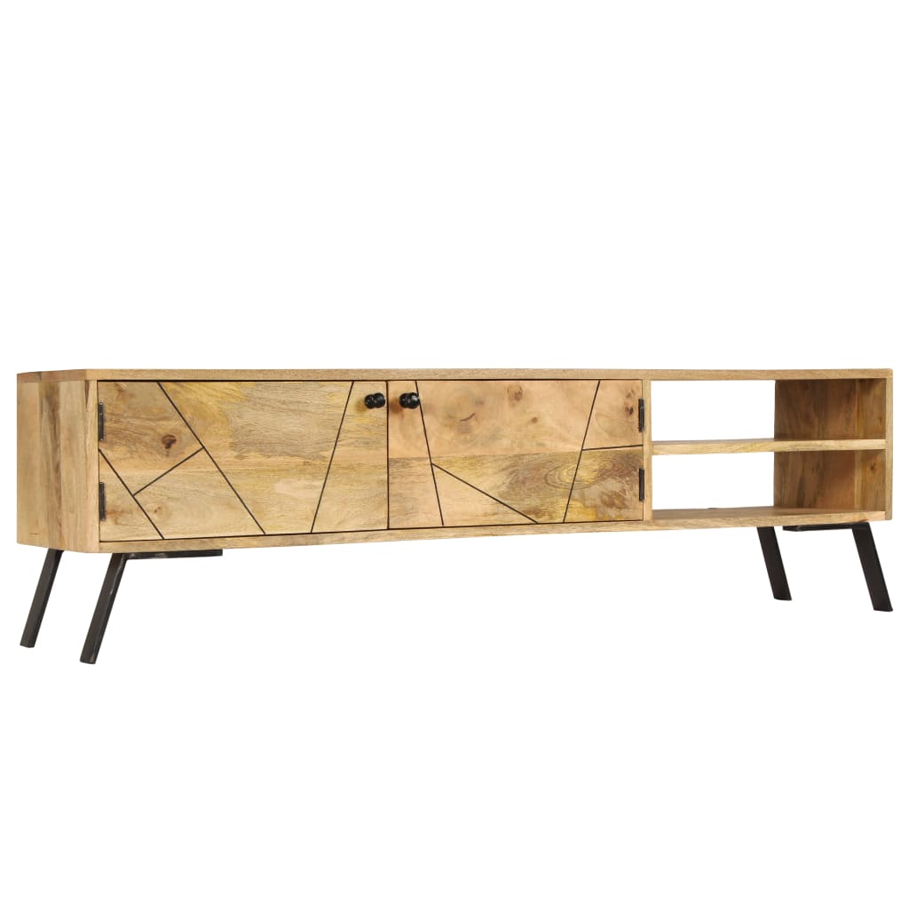 Tv Cabinet Solid Mango Wood 140X30X40 Cm