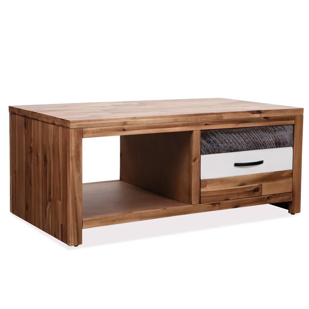 Coffee Table Solid Acacia Wood 90X50X37.5 Cm