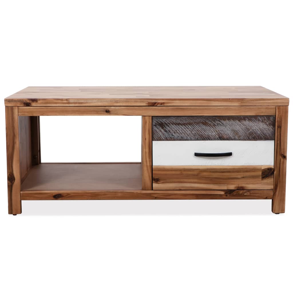 Coffee Table Solid Acacia Wood 90X50X37.5 Cm