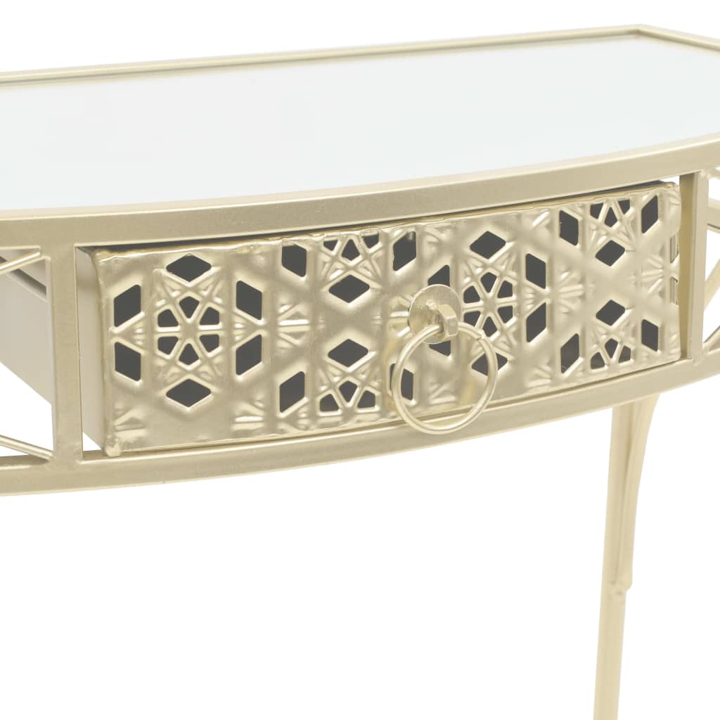 Side Table French Style Metal 82X39X76 Cm