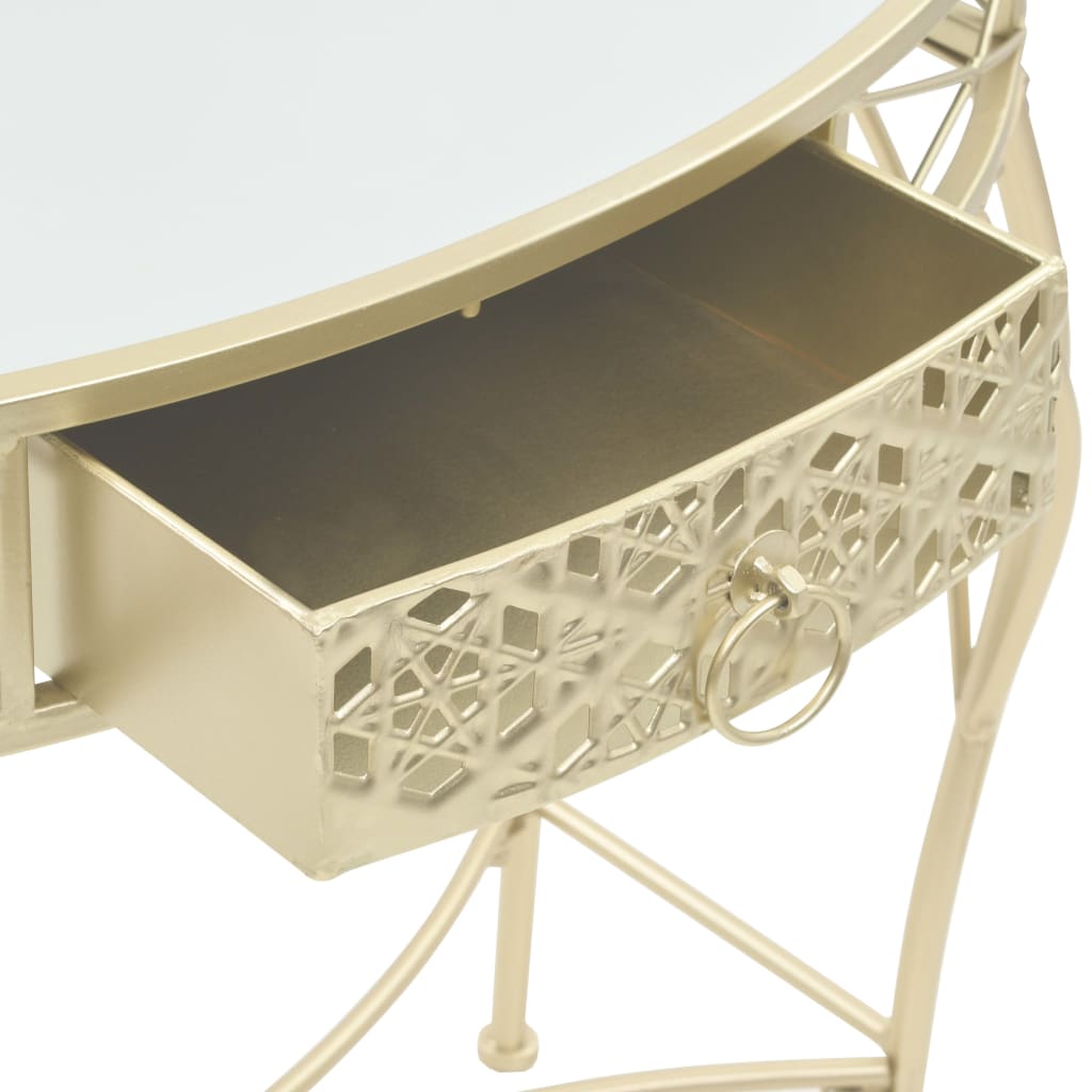 Side Table French Style Metal 82X39X76 Cm