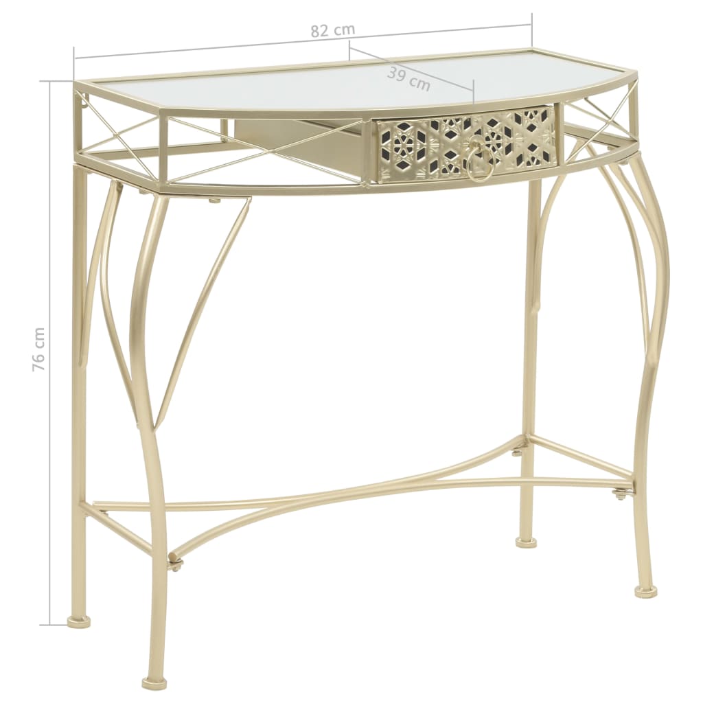 Side Table French Style Metal 82X39X76 Cm