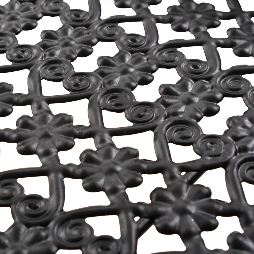 Folding Tea Table Vintage Style Metal 58X35X72 Cm Black