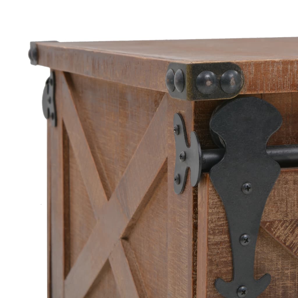 Coffee Table Solid Fir Wood 91X51X38 Cm Brown