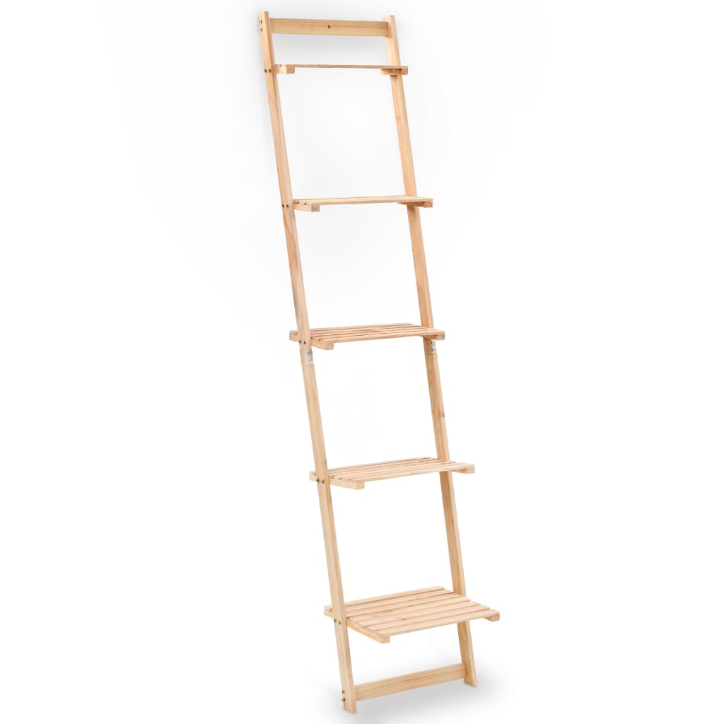 Ladder Wall Shelf Cedar Wood 41.5X30X176 Cm