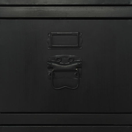 Single Pedestal Desk Solid Firwood And Steel 100X50X76 Cm