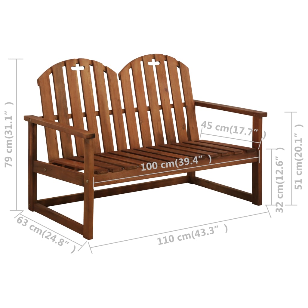 4 Piece Outdoor Lounge Set Solid Acacia Wood
