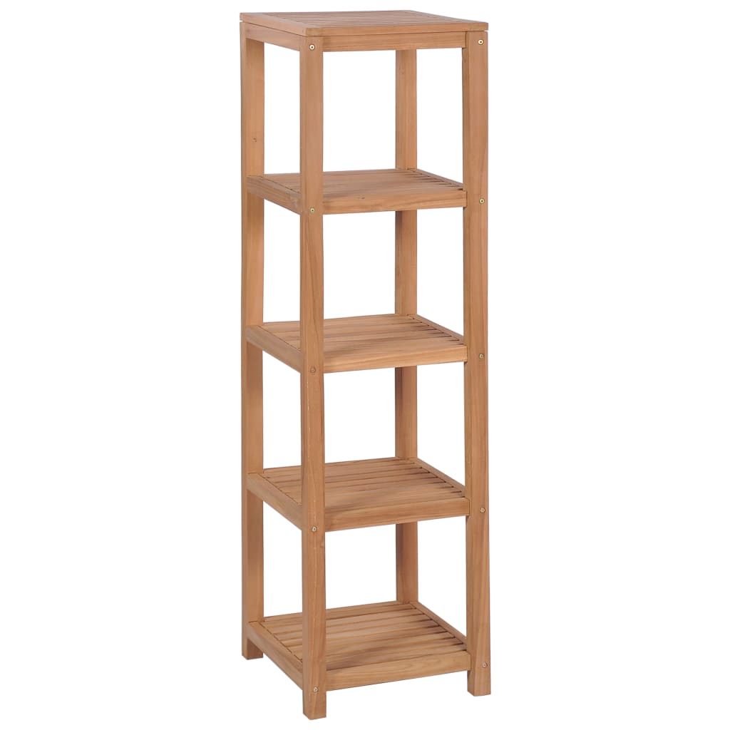 4-Tier Bathroom Storage Rack Solid Teak 42X42X165 Cm