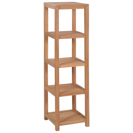 4-Tier Bathroom Storage Rack Solid Teak 42X42X165 Cm