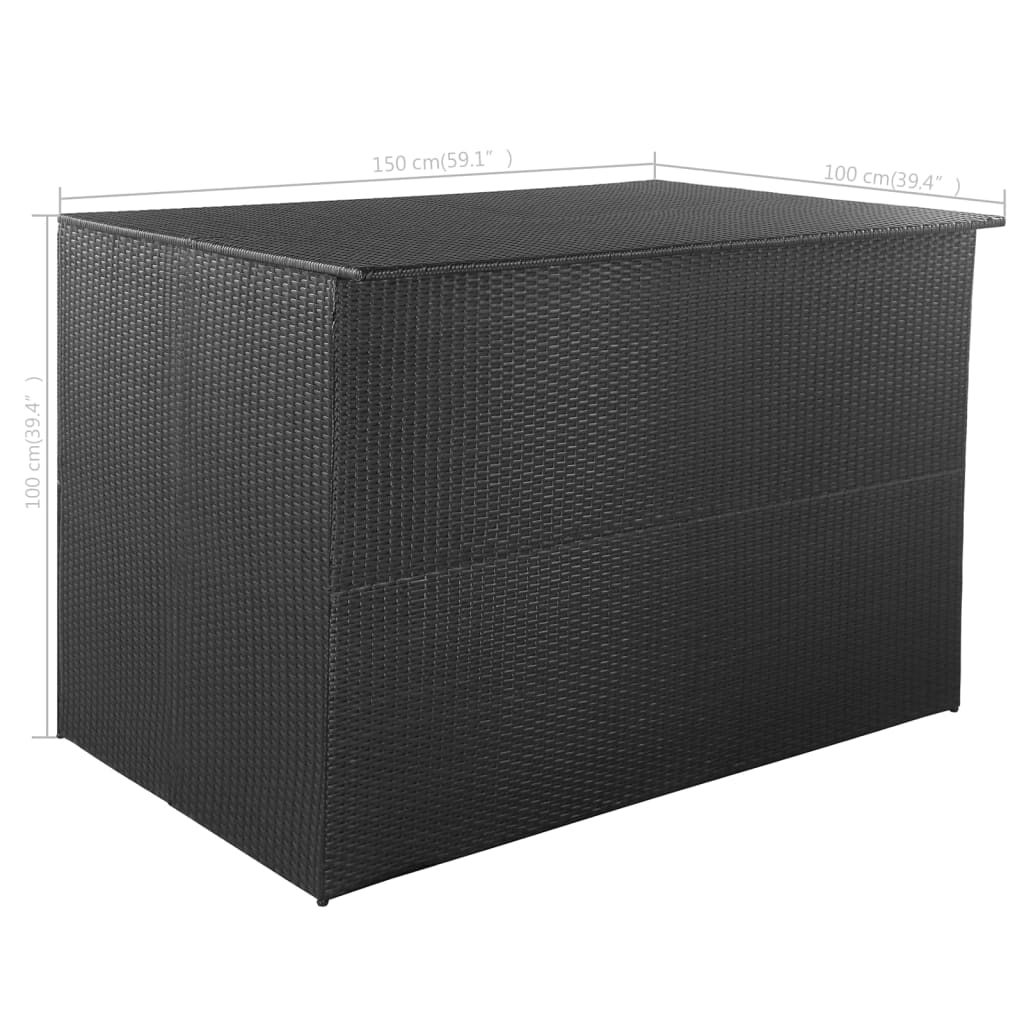 Garden Storage Box 150X100X100 Cm Poly Rattan