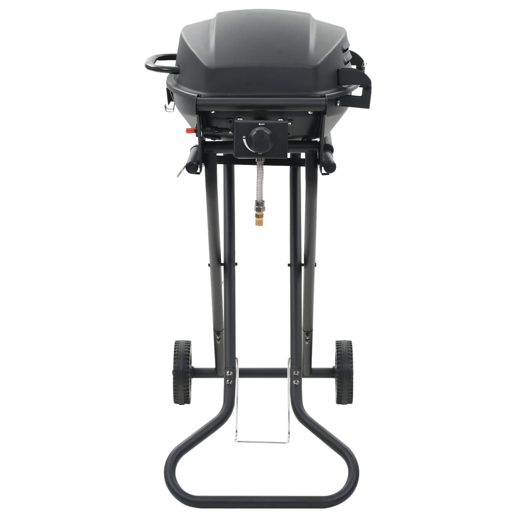 Portable Gas Bbq Grill With Cooking Zone Black