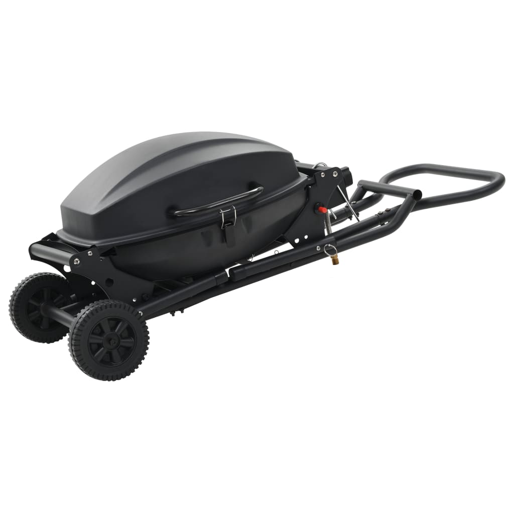 Portable Gas Bbq Grill With Cooking Zone Black