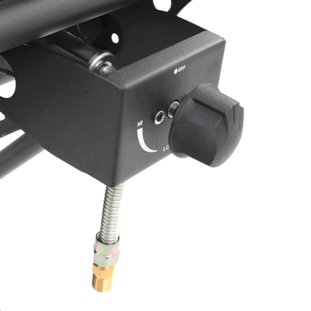 Portable Gas Bbq Grill With Cooking Zone Black