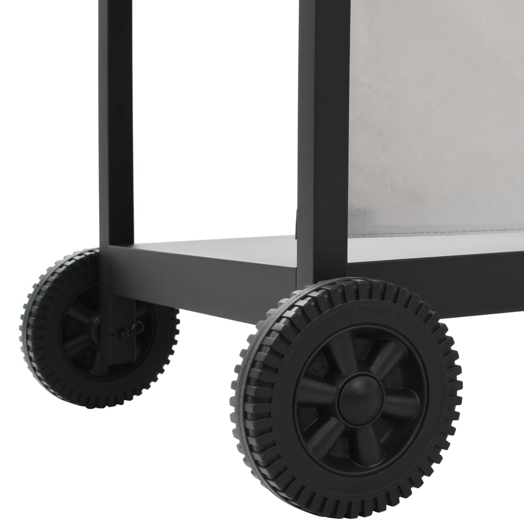 Gas Bbq Grill With 6 Cooking Zones Stainless Steel Silver