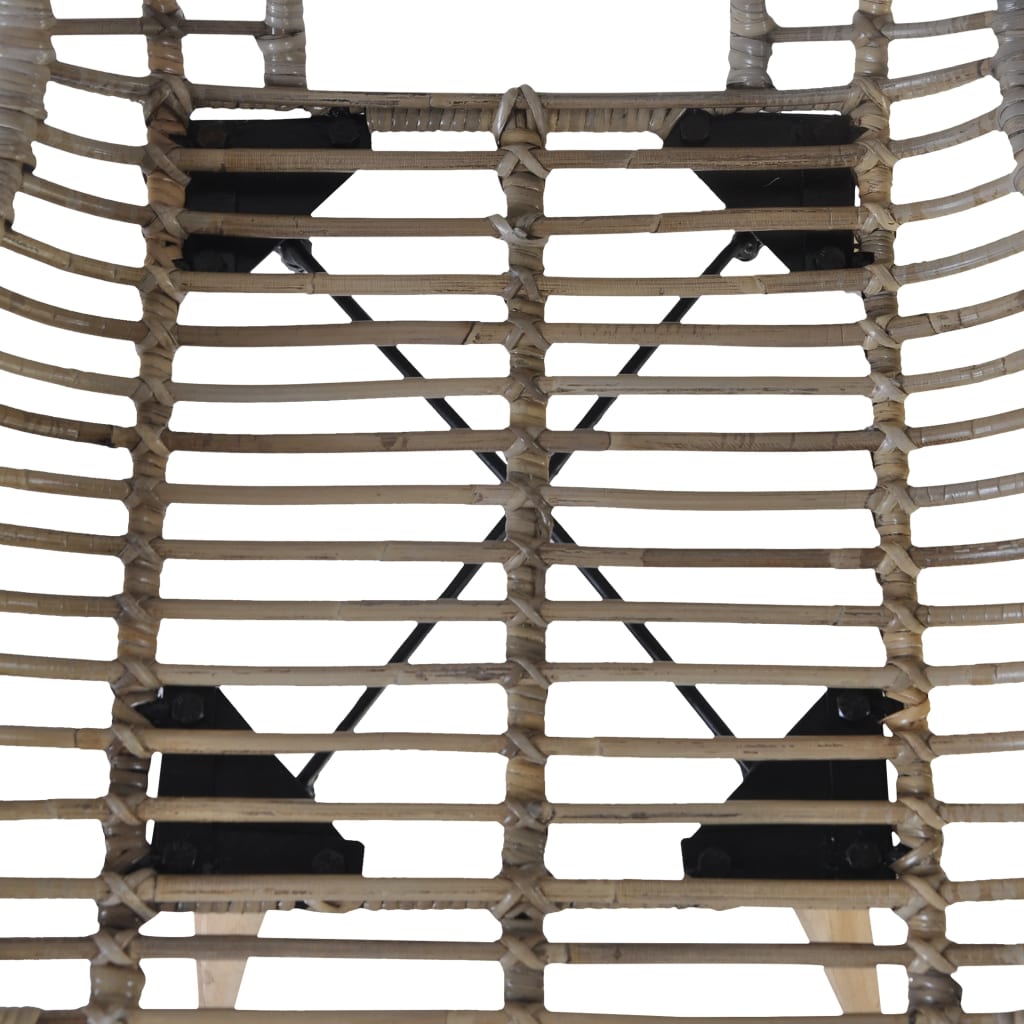 Dining Chairs 4 Pcs Natural Rattan