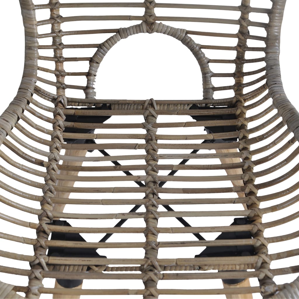 Dining Chairs 4 Pcs Natural Rattan
