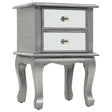 Mirrored Nightstand Mdf And Glass 34.5X30X50 Cm