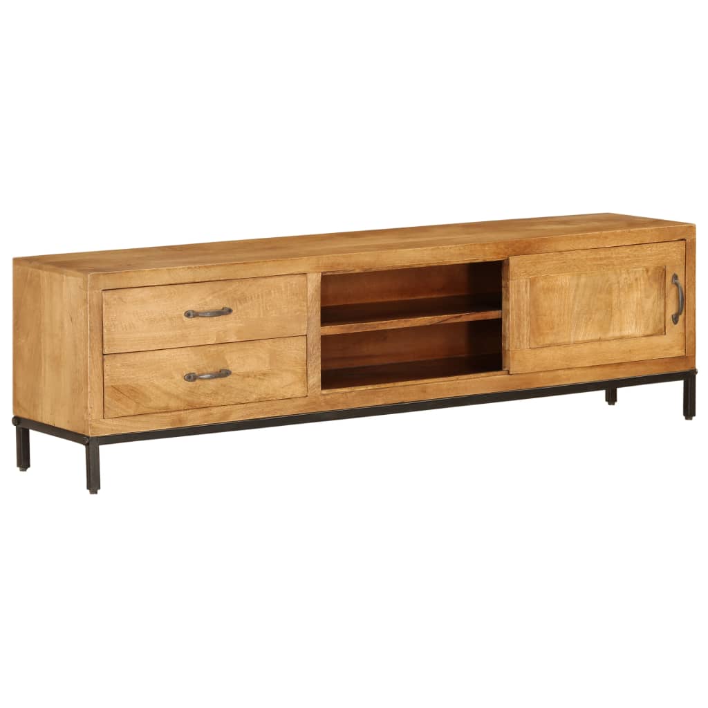 Tv Cabinet Solid Mango Wood 140X30X40 Cm