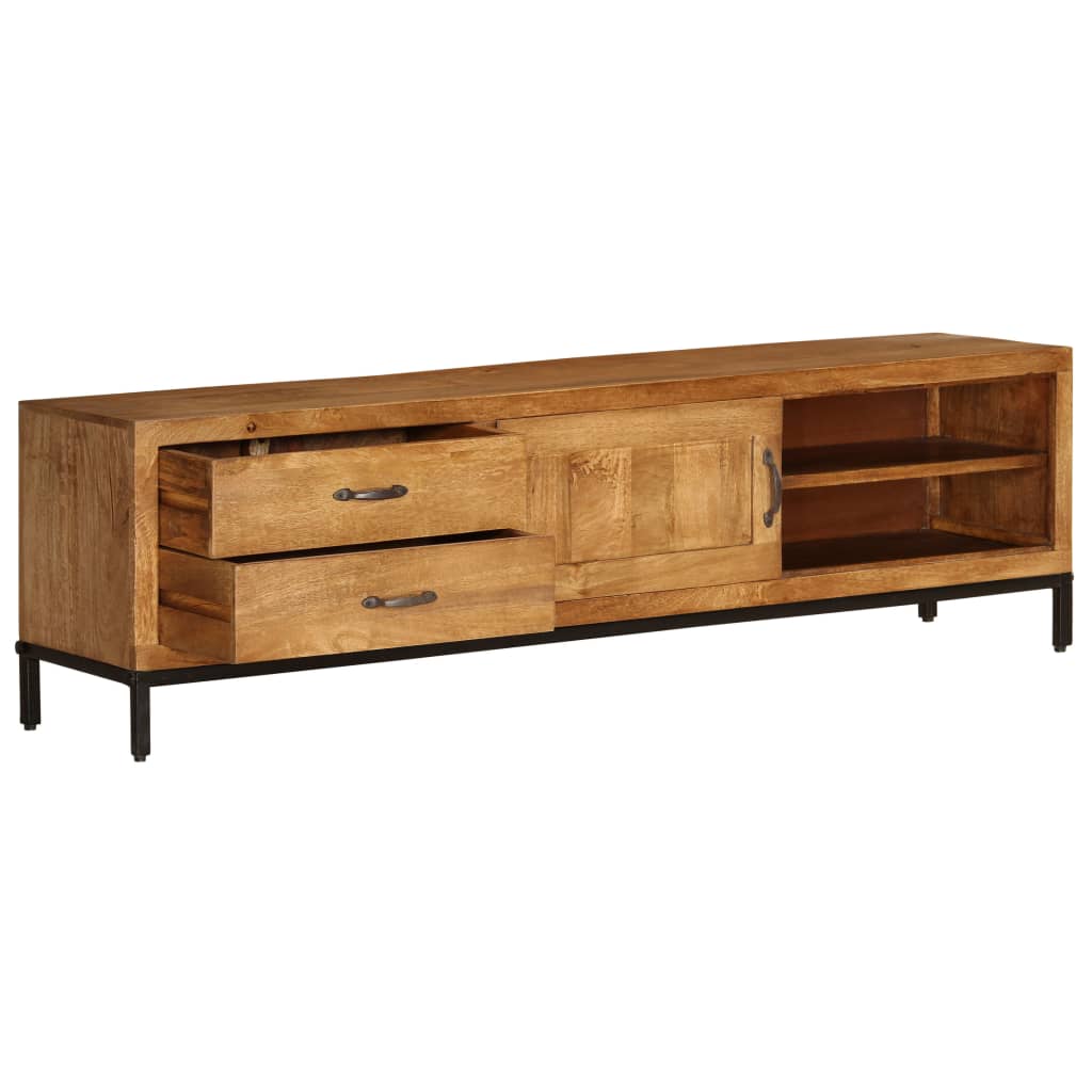 Tv Cabinet Solid Mango Wood 140X30X40 Cm