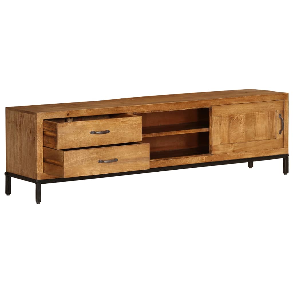 Tv Cabinet Solid Mango Wood 140X30X40 Cm