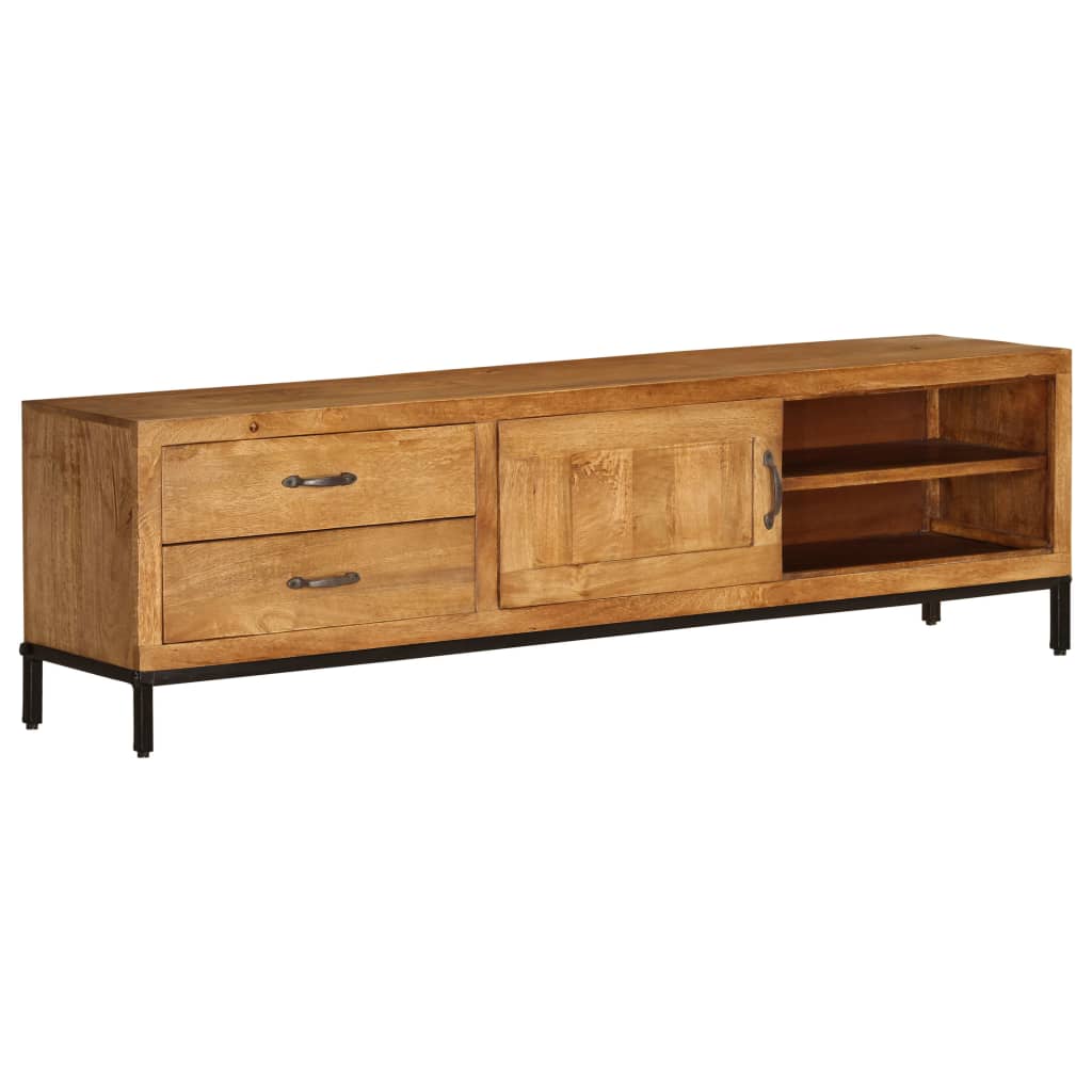 Tv Cabinet Solid Mango Wood 140X30X40 Cm