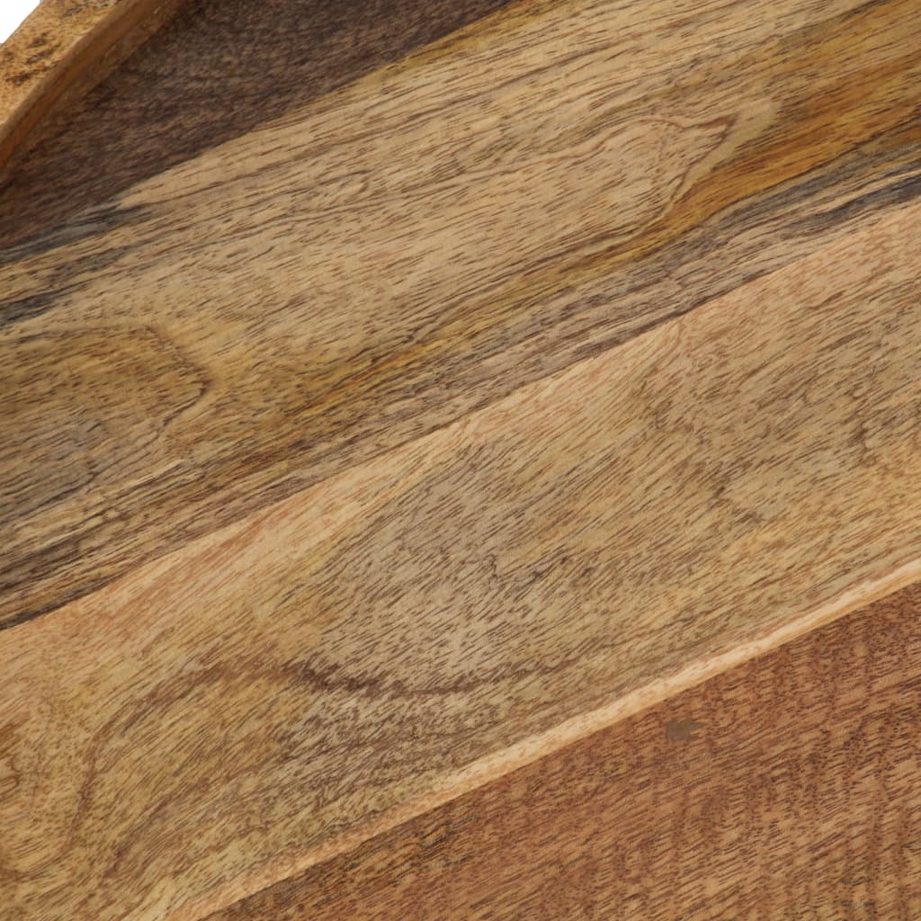 Coffee Table Solid Mange Wood And Steel 50X40 Cm