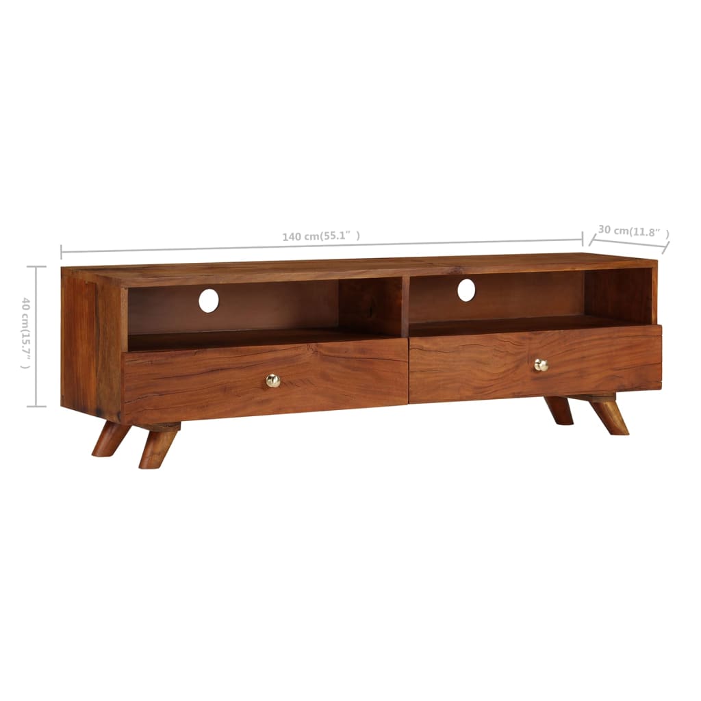 Tv Cabinet Solid Reclaimed Wood 140X30X40 Cm