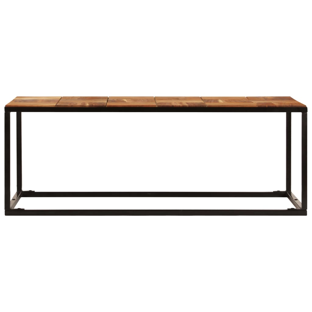 Coffee Table 110X60X40 Cm Solid Acacia Wood And Steel