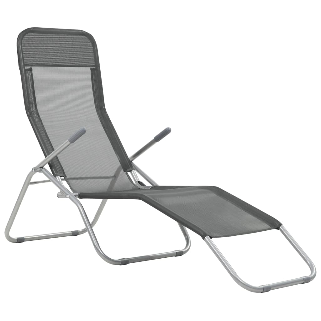 Folding Sun Loungers 2 Pcs Textilene
