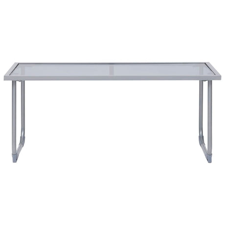 4 Piece Garden Lounge Set Fabric & Steel Cream