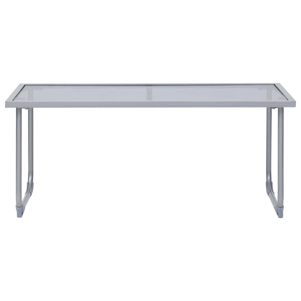 4 Piece Garden Lounge Set Fabric & Steel Taupe