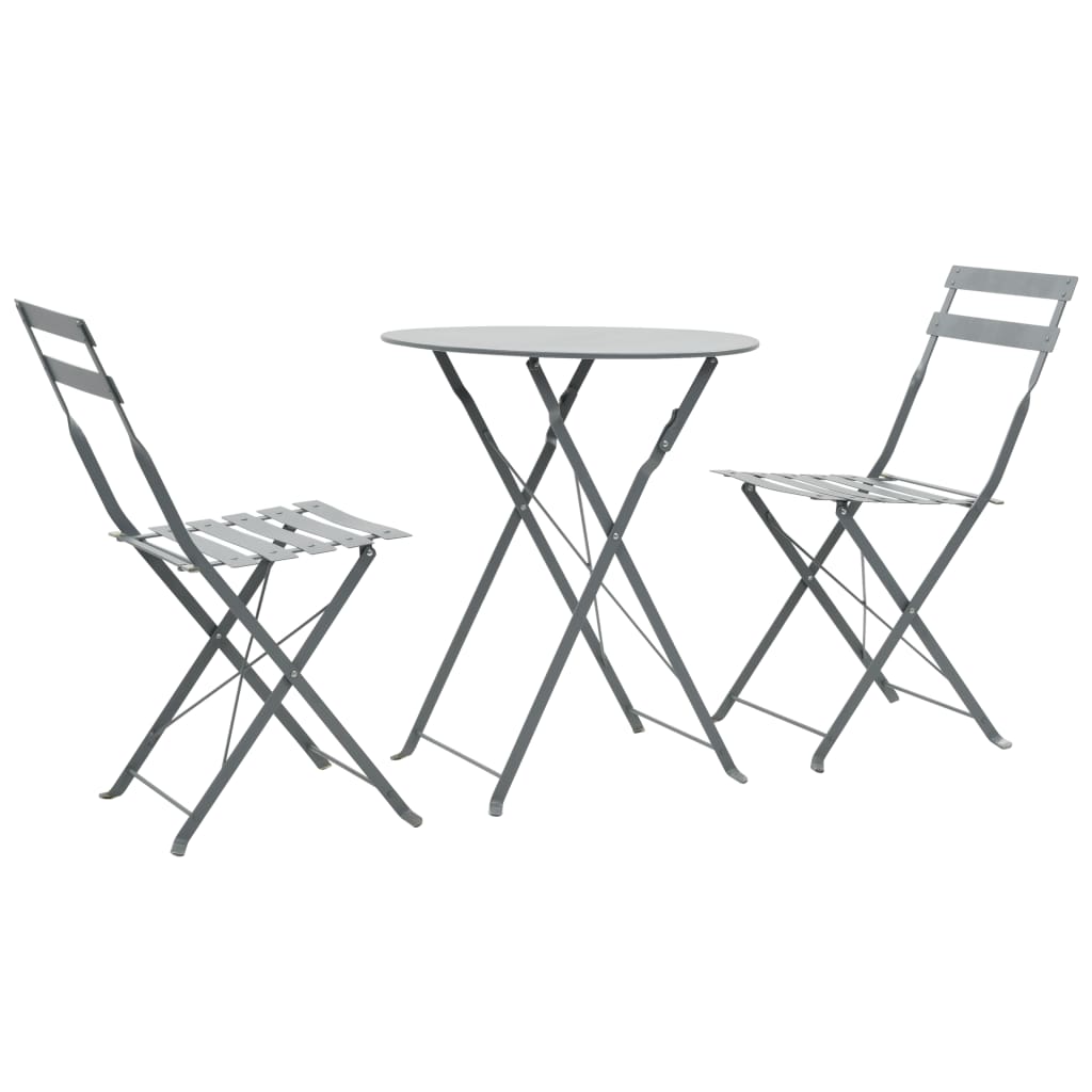 3 Piece Bistro Set Steel