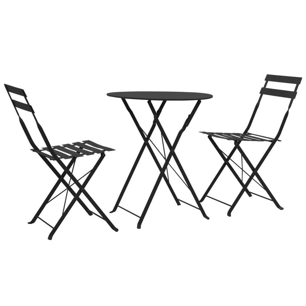 3 Piece Bistro Set Steel