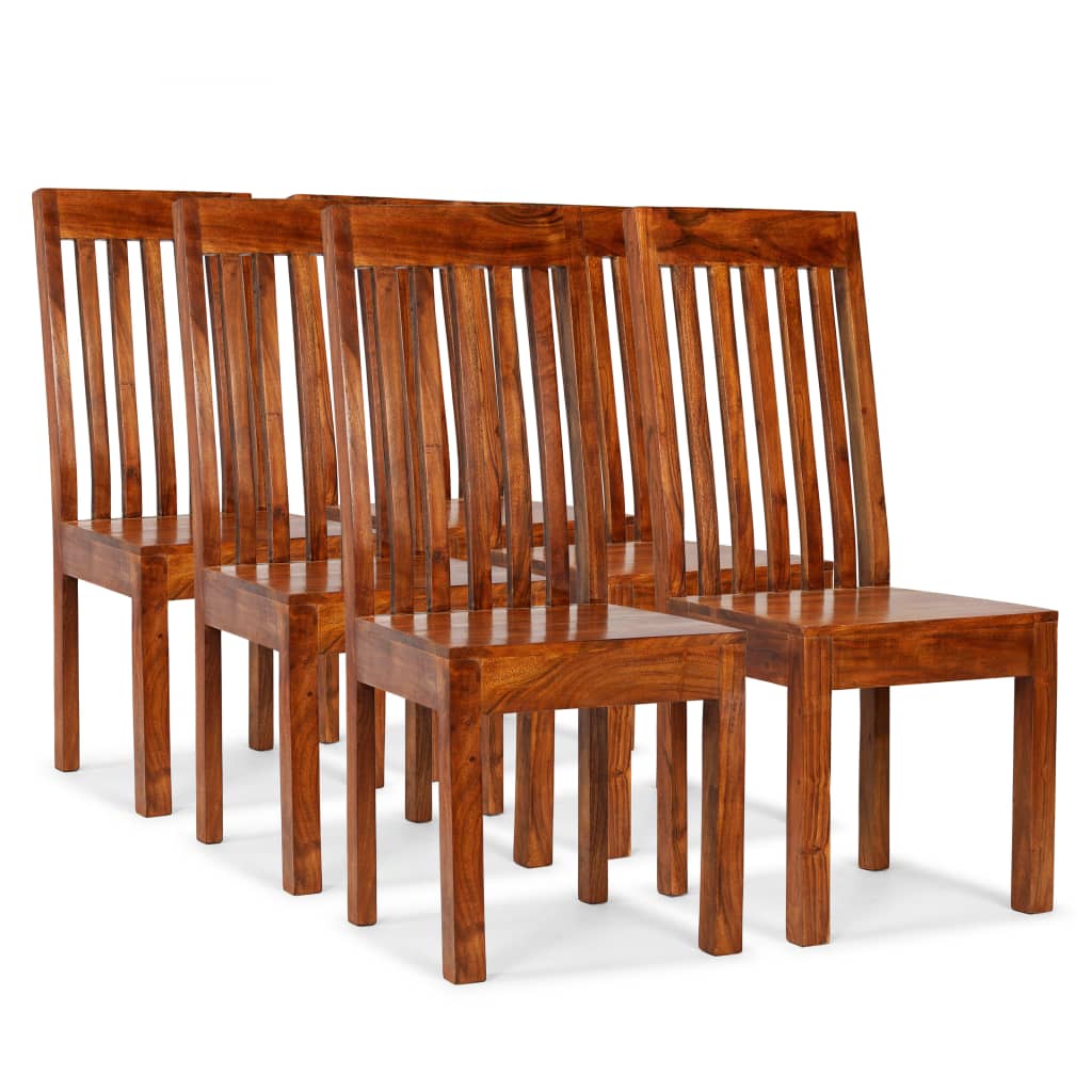 Dining Chairs 2 Pcs Solid Wood With Honey Finish Modern