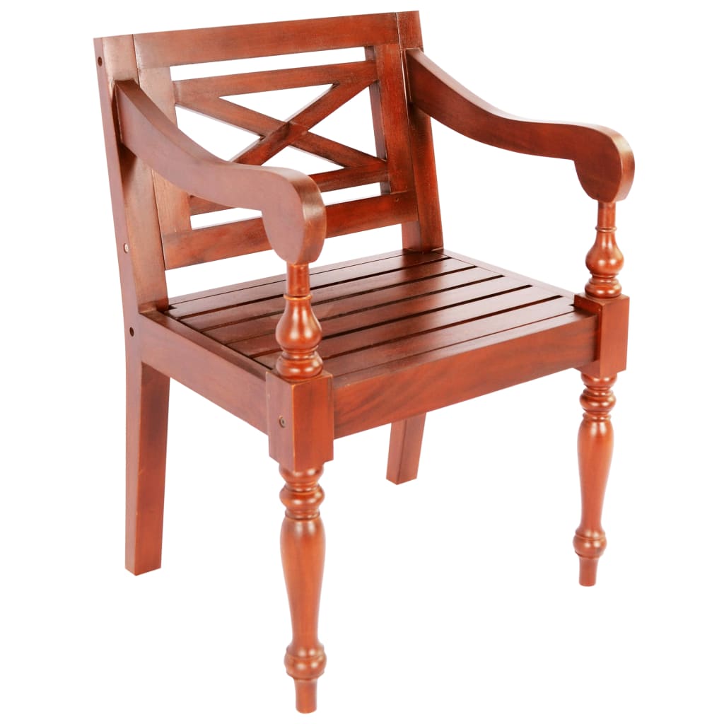 Batavia Chairs 2 Pcs Solid Mahogany Wood