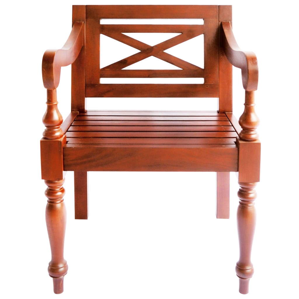 Batavia Chairs 2 Pcs Solid Mahogany Wood