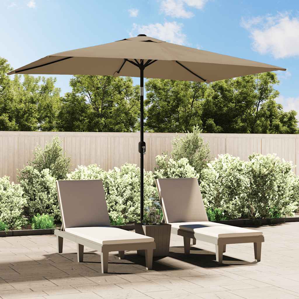 Garden Parasol With Metal Pole 300X200 Cm
