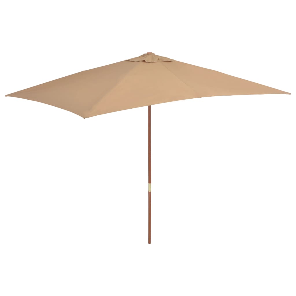 Garden Parasol With Wooden Pole 200X300 Cm