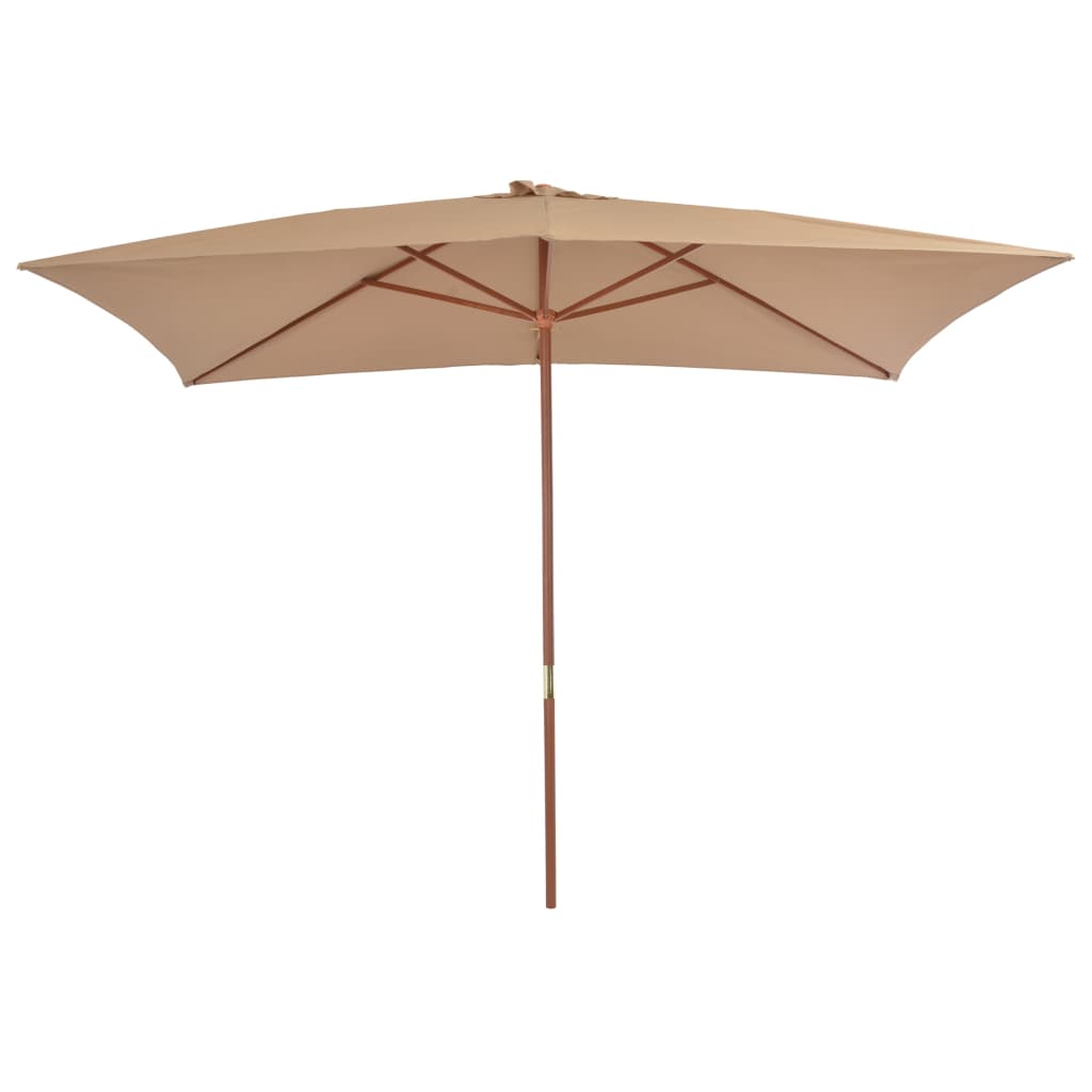 Garden Parasol With Wooden Pole 200X300 Cm