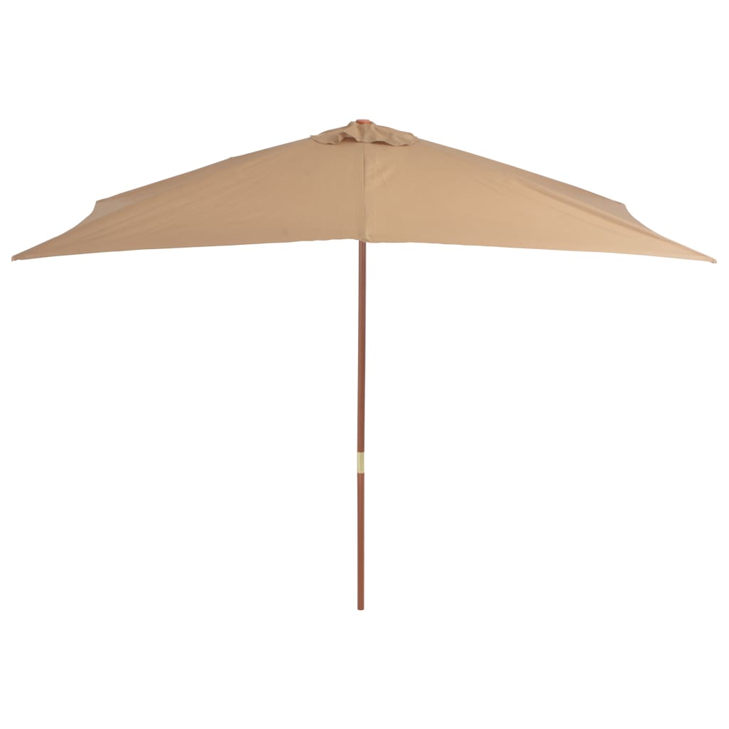 Garden Parasol With Wooden Pole 200X300 Cm